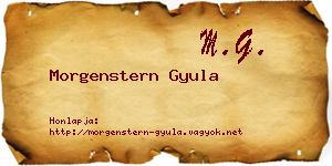 Morgenstern Gyula névjegykártya